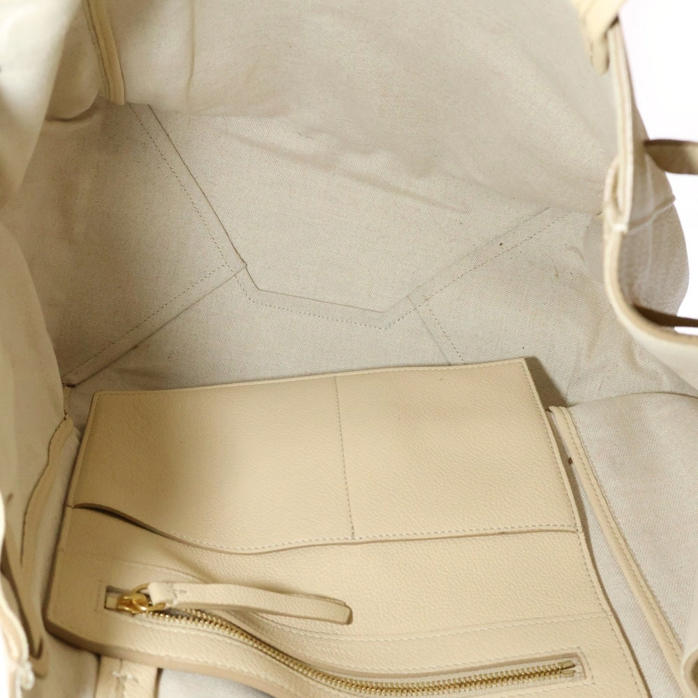 CELINE(セリーヌ) カバファントム トートバッグ ハンドバッグ スモール ベージュ レザー ゴールド金具