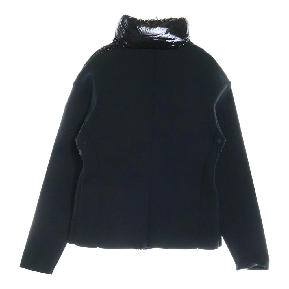 MONCLER GENIUS(モンクレール ジーニアス) 20AW CARDIGAN TRICOT リブ切り替え ワッペンロゴ ジップアップ ダウンジャケット ブラック F20989B50300 C9043