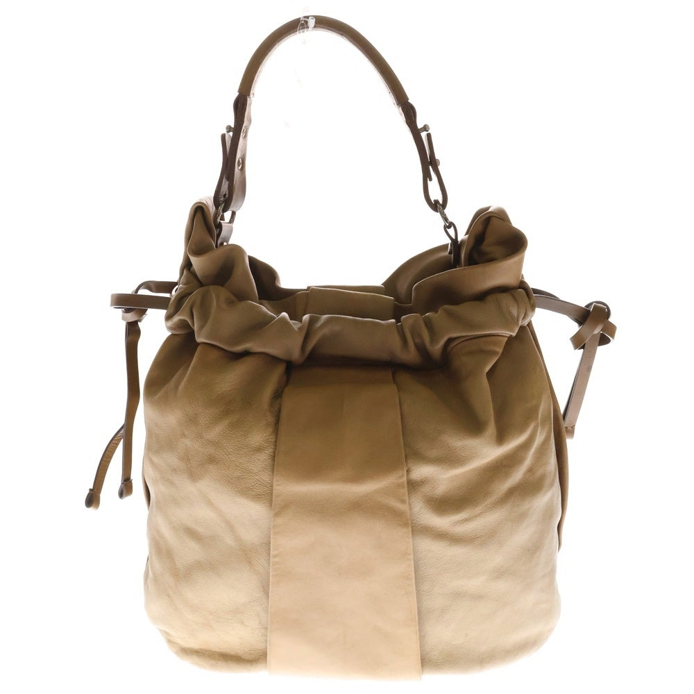MARNI(マルニ) ハンドバッグ トートバッグ シルバー金具 ブラウン レザー