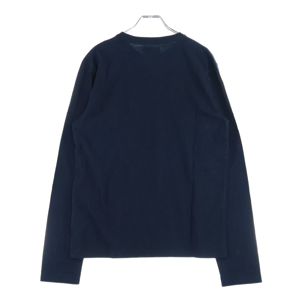 Vintage 55(ヴィンテージ 55) エンブレム 刺繍 クルーネック ロングスリーブ 長袖 Tシャツ カットソー ブラック