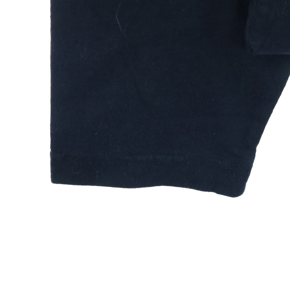 Vintage 55(ヴィンテージ 55) エンブレム 刺繍 クルーネック ロングスリーブ 長袖 Tシャツ カットソー ブラック