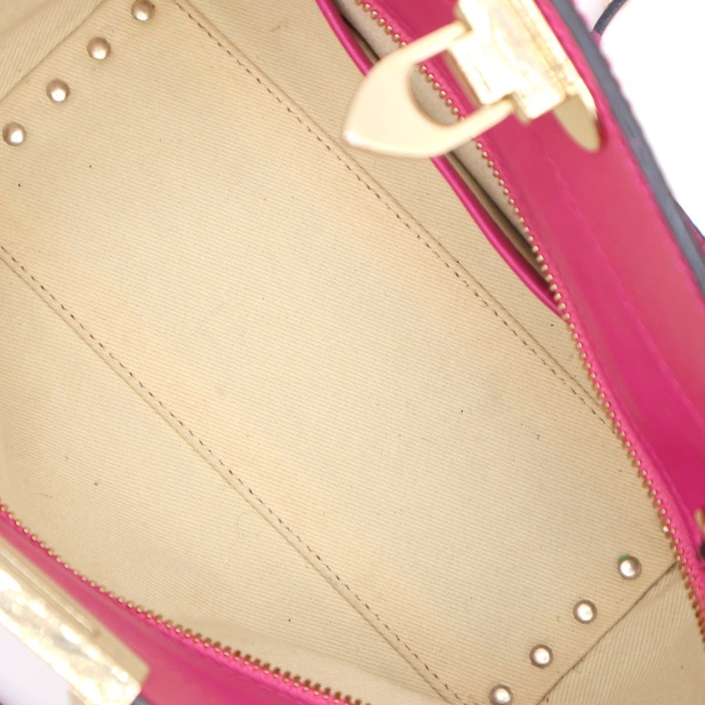 VALENTINO(ヴァレンティノ) ロックスタッズ2wayハンドバッグ ショルダーバッグ パープル ゴールド金具 ピンク レザー