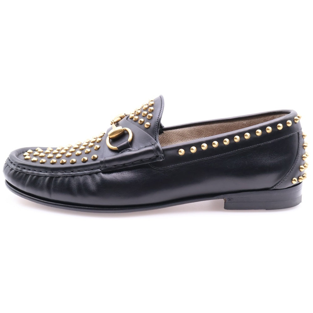 GUCCI(グッチ) 1953 60周年記念 ホースビット スタッズ レザー ローカットシューズ ローファー ブラック