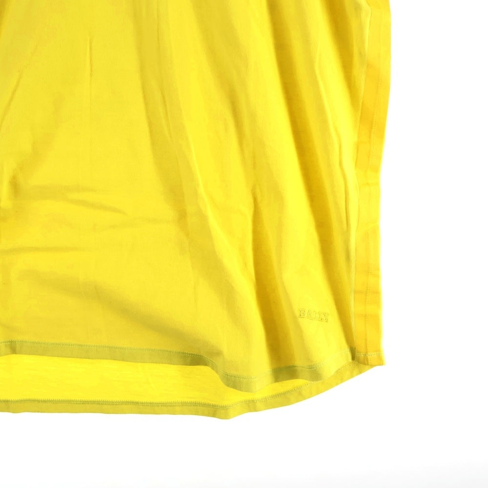 BALLY(バリー) テーピングデザイン 裾ロゴ刺繍 半袖Tシャツ カットソー イエロー レディース