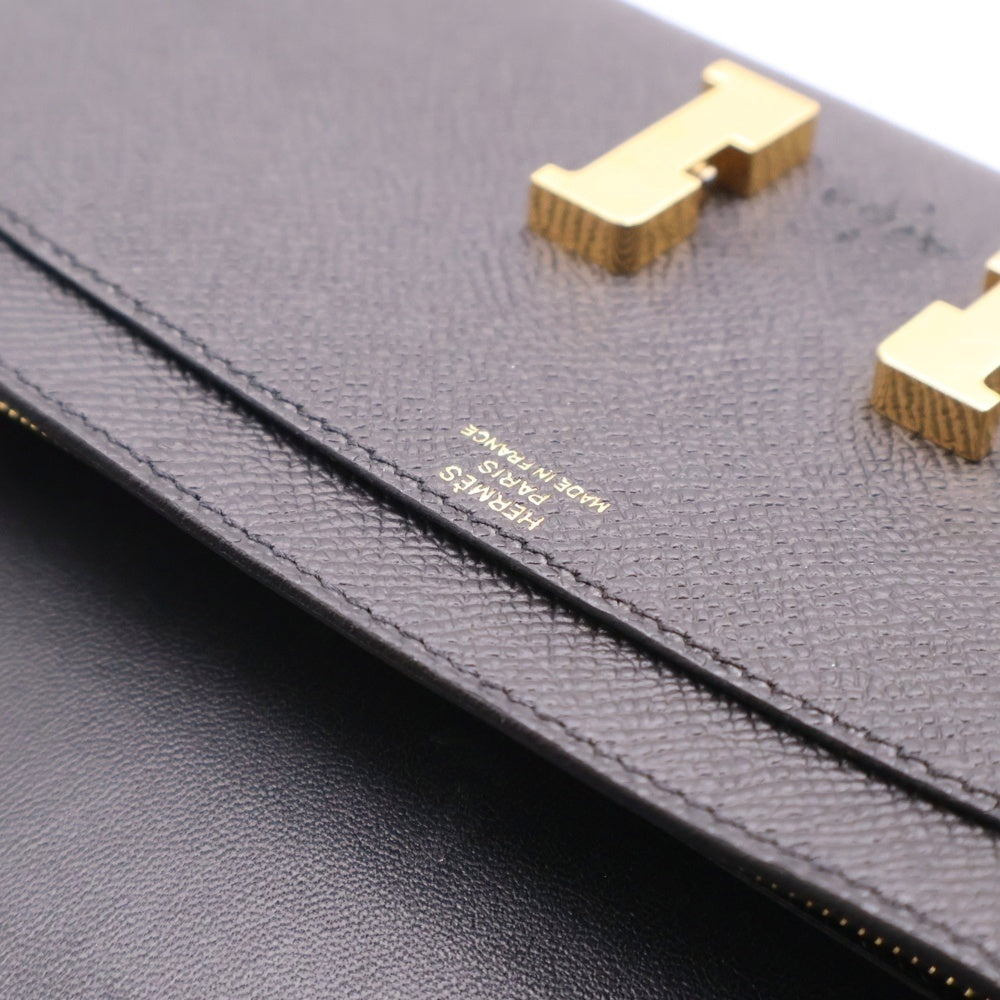 HERMES(エルメス) コンスタンストゥーゴー エプソン ショルダーバッグ ミニバッグ ブラック ゴールド金具 W刻印