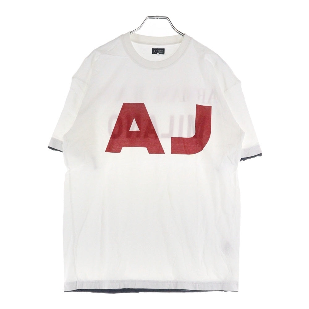 ARMANI JEANS(アルマーニ ジーンズ) AJ ロゴ半袖Tシャツ ホワイト 〇