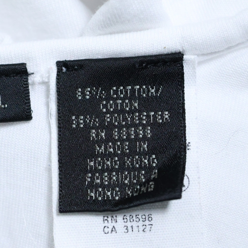 Donna Karan(ダナキャラン) Vネック コットン ポリエステル 半袖Tシャツ カットソー ホワイト レディース