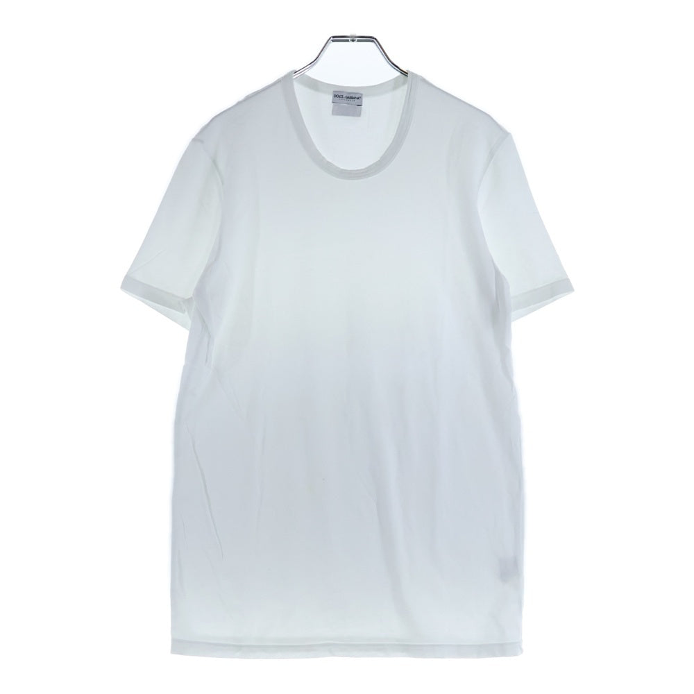 DOLCE & GABBANA(ドルチェアンドガッバーナ) バックワッペンロゴ クルーネック 半袖Tシャツ カットソー ホワイト