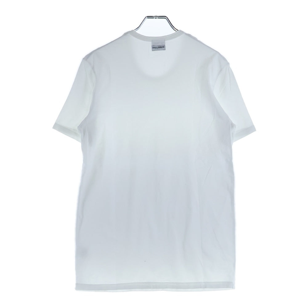 DOLCE & GABBANA(ドルチェアンドガッバーナ) バックワッペンロゴ クルーネック 半袖Tシャツ カットソー ホワイト