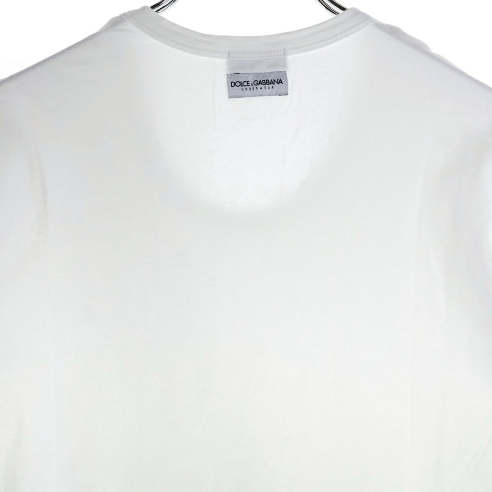 DOLCE & GABBANA(ドルチェアンドガッバーナ) バックワッペンロゴ クルーネック 半袖Tシャツ カットソー ホワイト