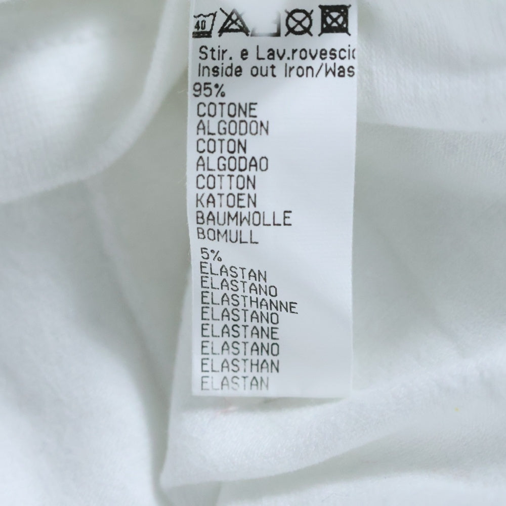 DOLCE & GABBANA(ドルチェアンドガッバーナ) ショルダーライン クルーネック 半袖Tシャツ カットソー ホワイト