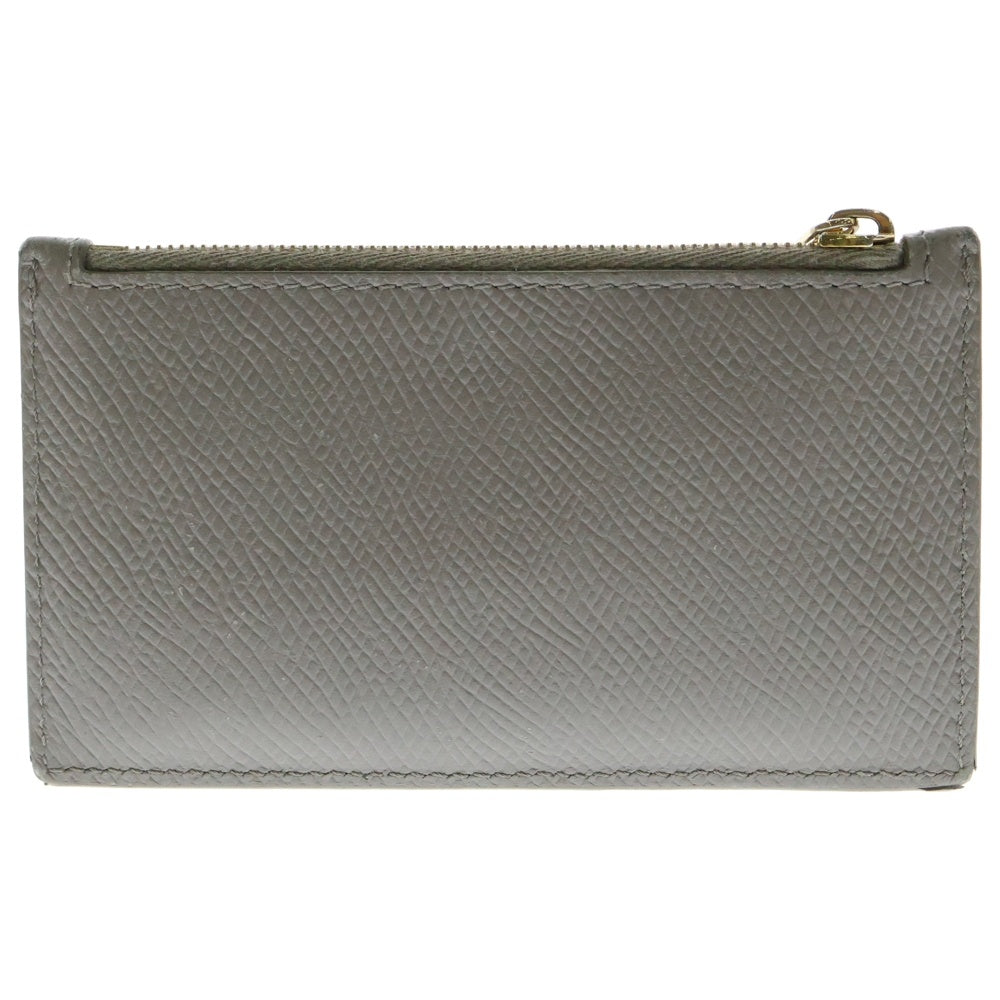CELINE(セリーヌ) コンパクトジップ カードホルダー カードケース フラグメントケース 小銭入れ グレー/ベージュ