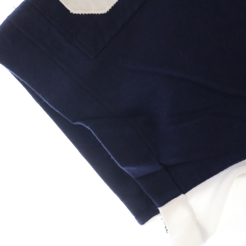 POLO RALPH LAUREN(ポロラルフローレン) ポロ刺繍 ワッペン フロントプリント クルーネック 半袖Tシャツ カットソー ネイビー