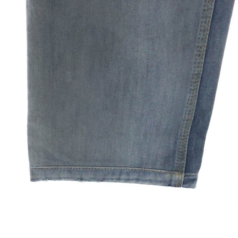 D&G(ディーアンドジー) AUDACIOUS VERY TIGHT ジップフライ ロゴパッチ ダメージ加工スキニーデニムパンツ ジーンズ ブルー R50212 SD499