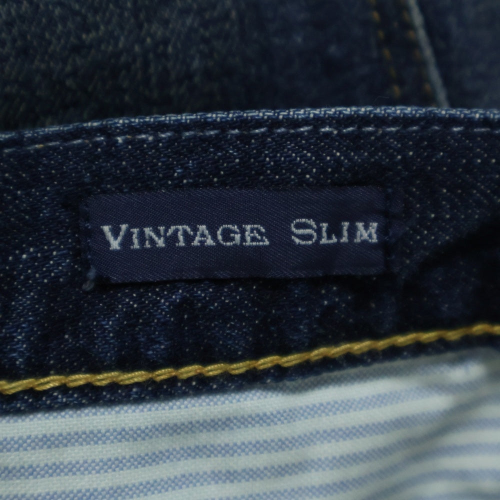 RALPH LAUREN RUGBY(ラルフローレン ラグビー) VINTAGE SLIM ヴィンテージスリムフィット ボタンフライ ユーズド加工 テーパードデニムパンツ ジーンズ インディゴ