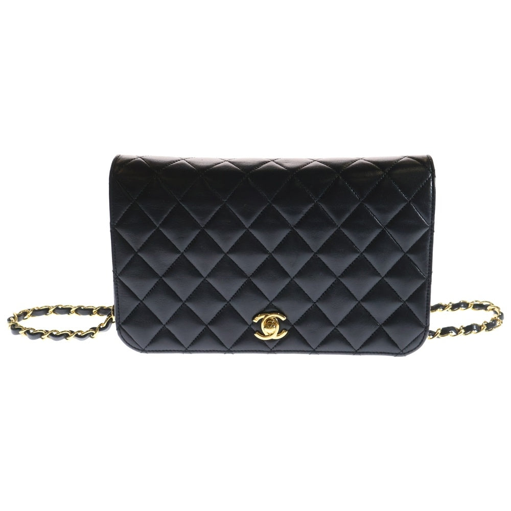 CHANEL(シャネル) マトラッセ23 ココマーク ラムスキン レザー シングルフラップ シングルチェーン ショルダーバッグ ゴールド金具 ブラック 11番台