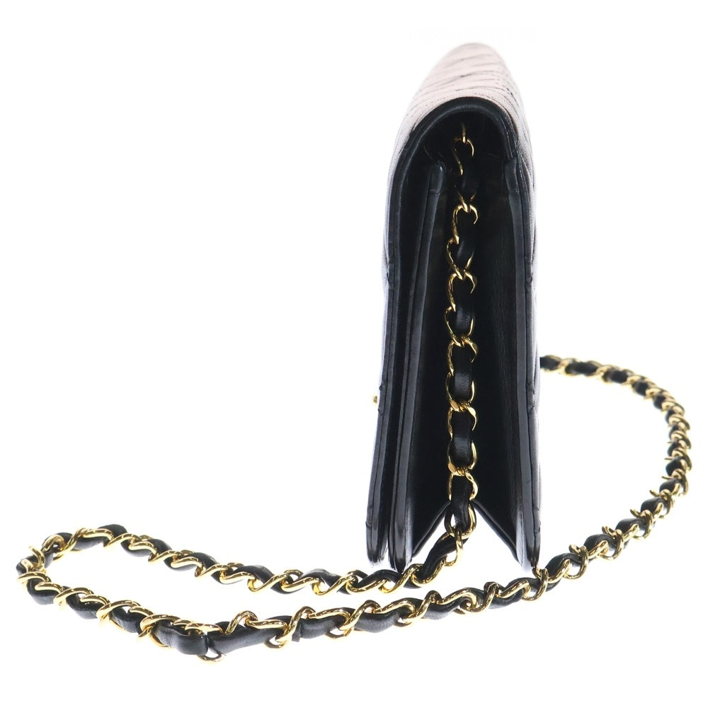 CHANEL(シャネル) マトラッセ23 ココマーク ラムスキン レザー シングルフラップ シングルチェーン ショルダーバッグ ゴールド金具 ブラック 11番台