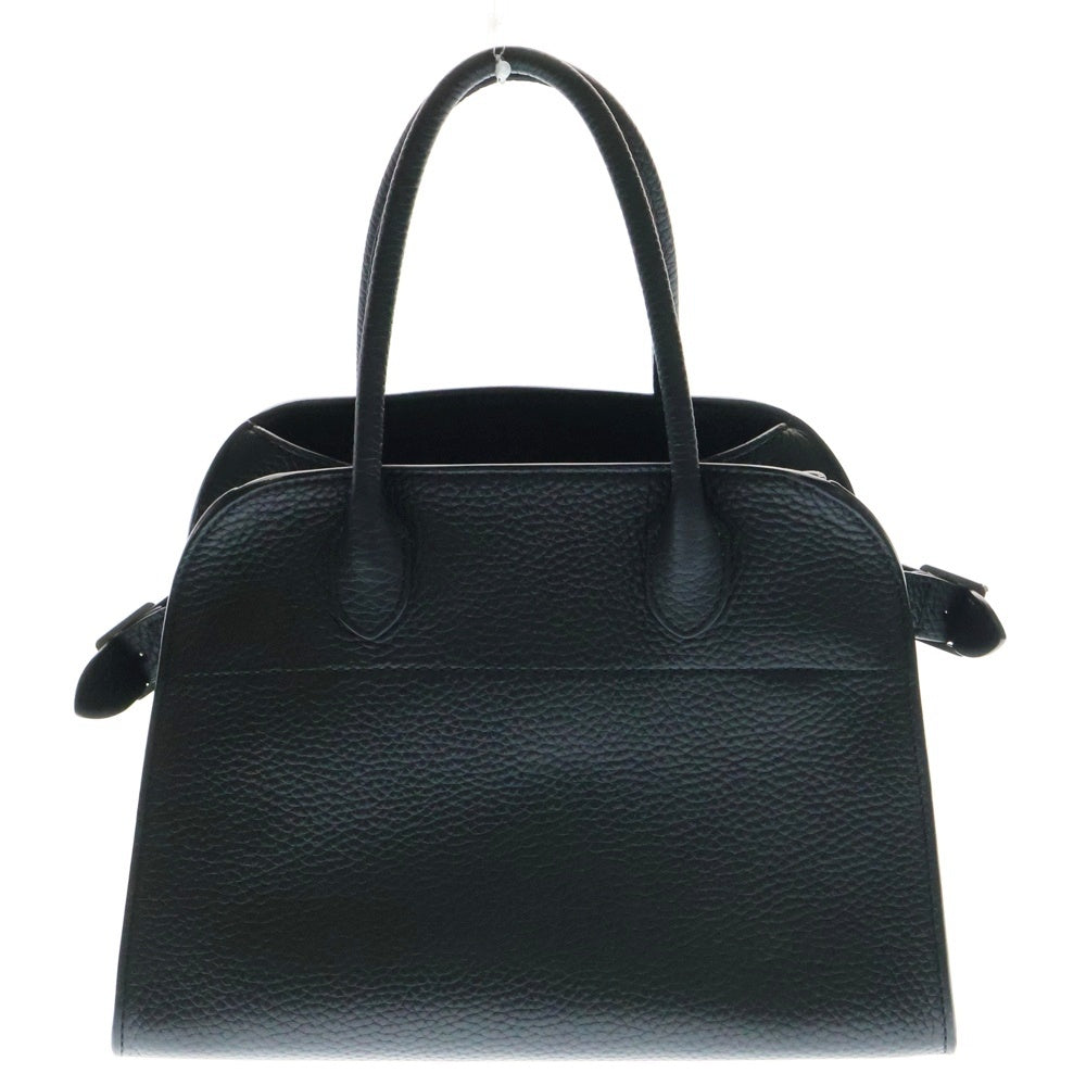 THE ROW(ザロウ) ソフトマルゴー10 レザー 2WAY ハンド ショルダーバッグ シルバー金具 ブラック W1190L133BLPL