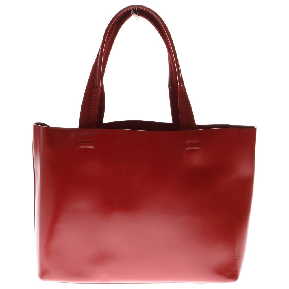 PRADA(プラダ) ロゴ パンチング ハンドバッグ トートバッグ レッド レザー