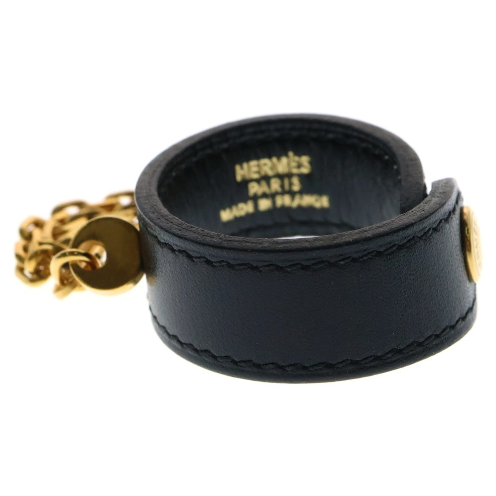 HERMES(エルメス) ケリー レザーグローブホルダー ブラック ゴールド金具