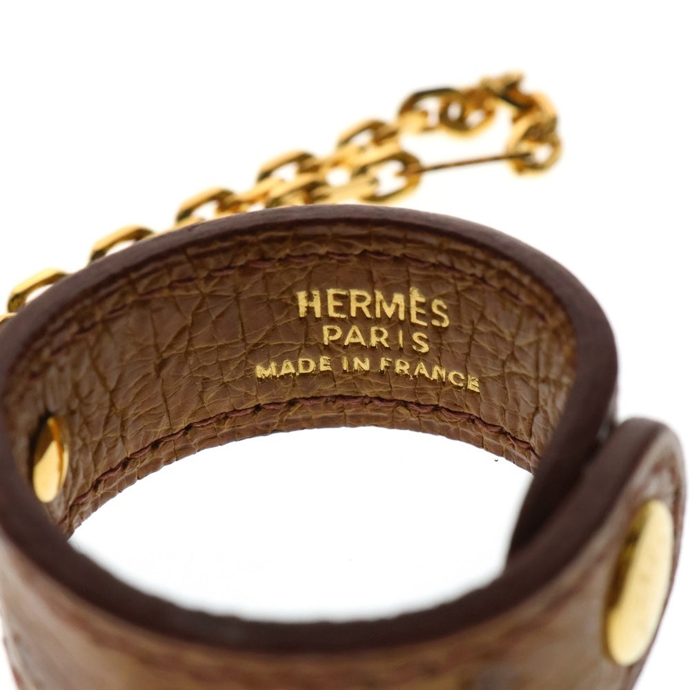 HERMES(エルメス) ケリー レザーグローブホルダー ブラウン ゴールド金具