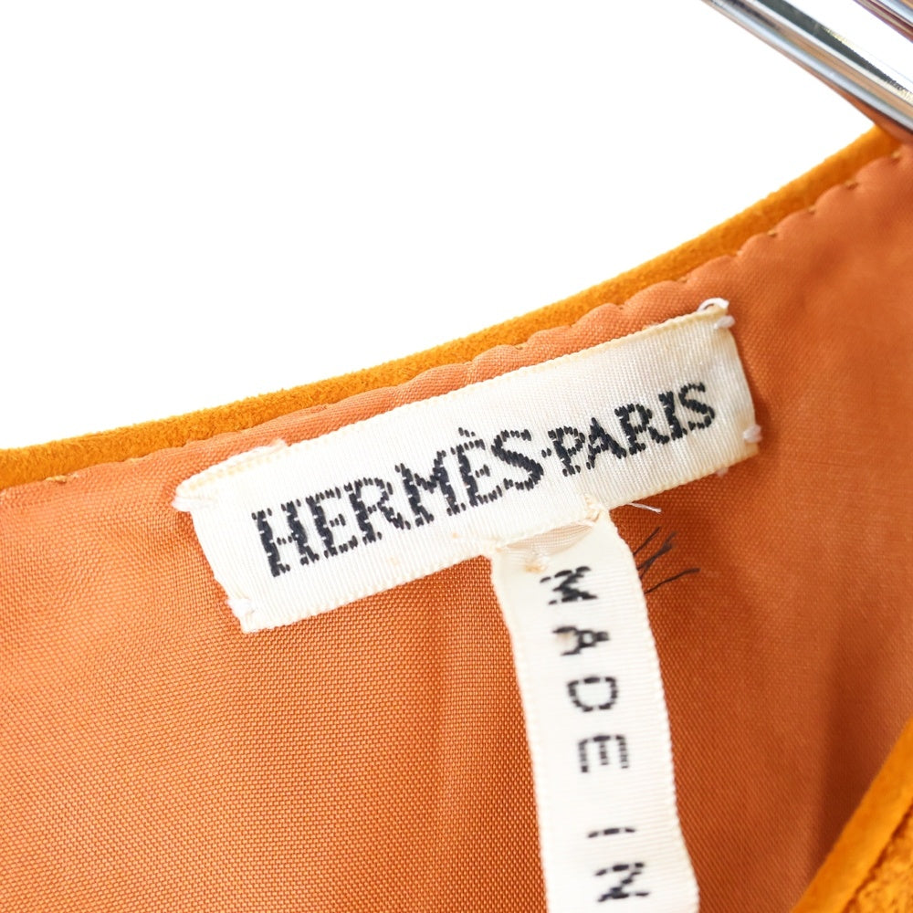HERMES(エルメス) スエードレザーベスト オレンジ