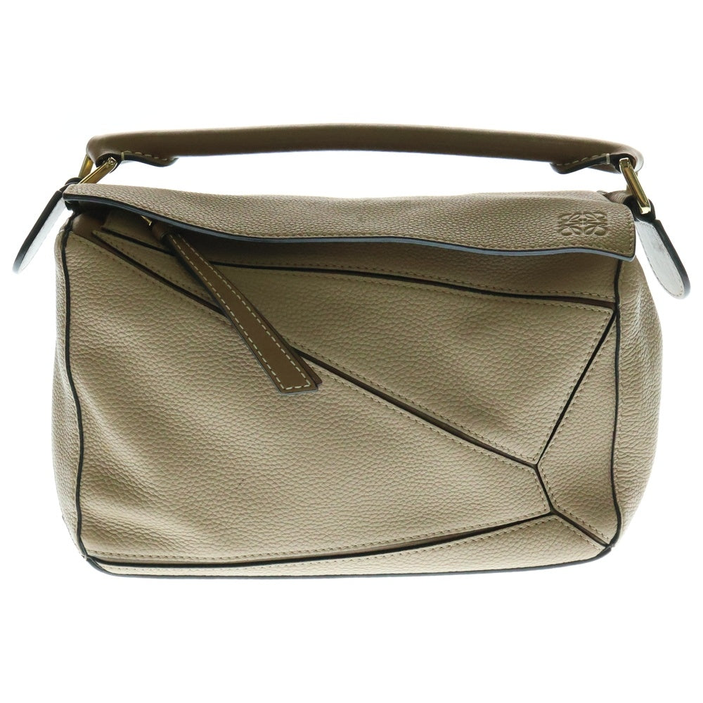 LOEWE(ロエベ) パズルバッグ 2WAY レザーハンドバッグ ショルダーバッグ ミディアム ベージュ レディース