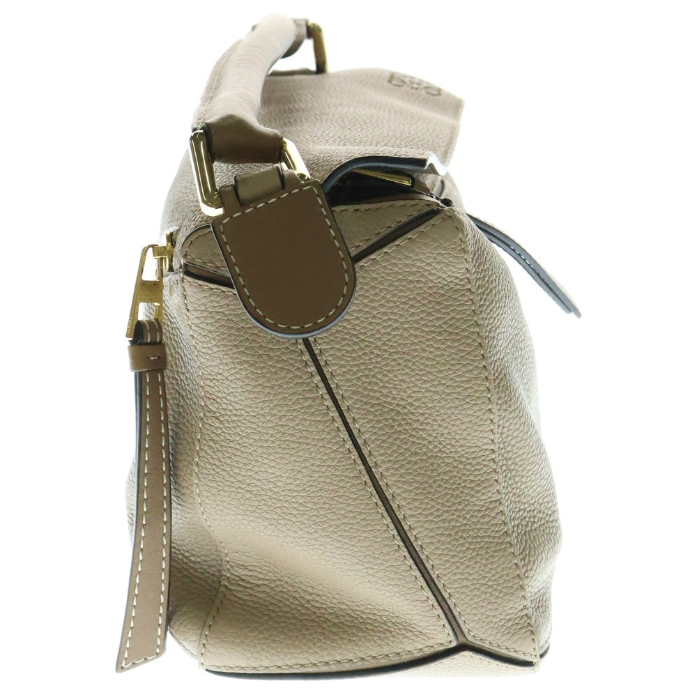LOEWE(ロエベ) パズルバッグ 2WAY レザーハンドバッグ ショルダーバッグ ミディアム ベージュ レディース