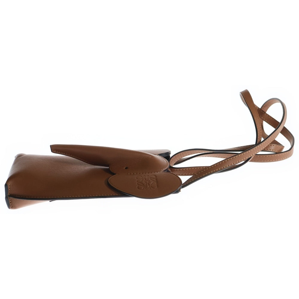 LOEWE(ロエベ) ポケット アナグラムロゴ レザー フォン ショルダー ポーチ クロスボディ バッグ ブラウン C623B02X04