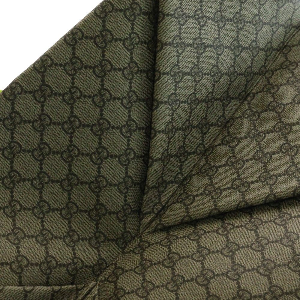 GUCCI(グッチ) GGスプリーム トーティッシマ ラージ トートバッグ ハンドバッグ ブラウン×ネオンイエロー PVC 786899
