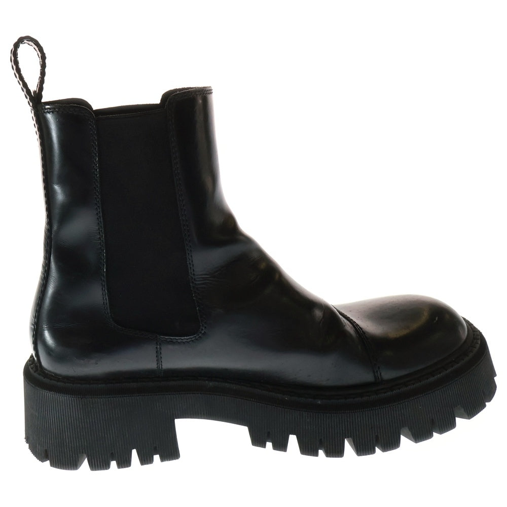 BALENCIAGA(バレンシアガ) TRACTOR トラクター レザー サイドゴア チェルシー ハイカットブーツ ブラック 636599