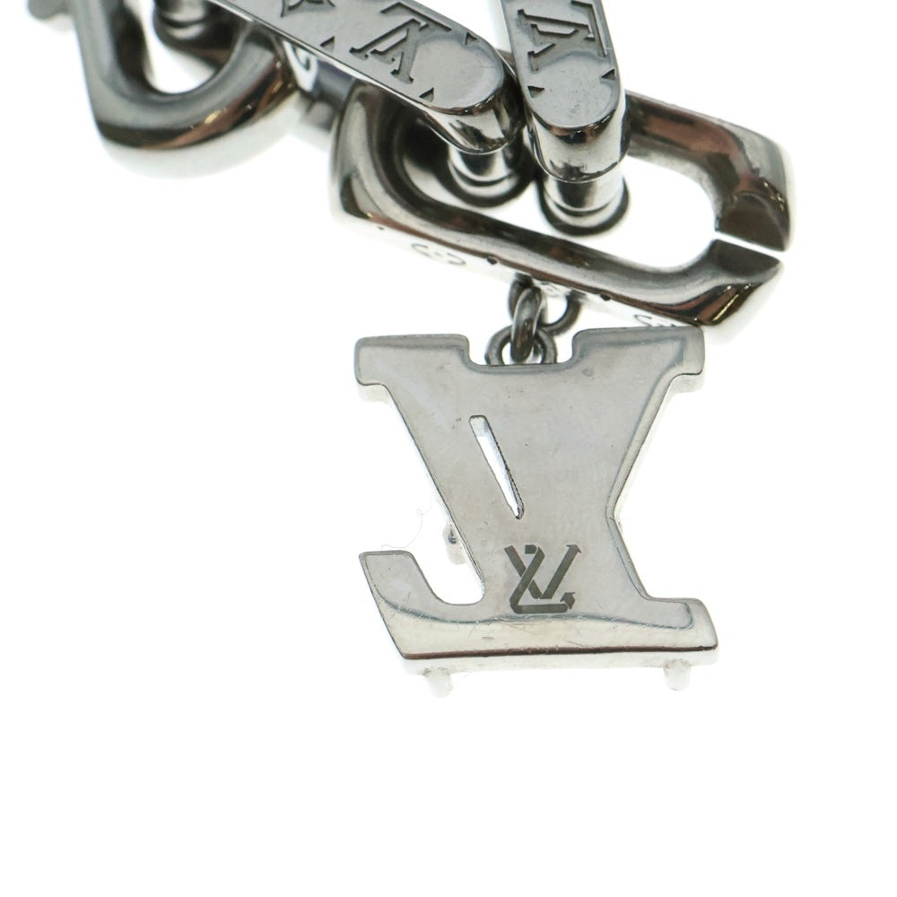 LOUIS VUITTON(ルイヴィトン) モノグラム チェーン ネックレス ペンダント チェーン シルバー×ブルー M01494