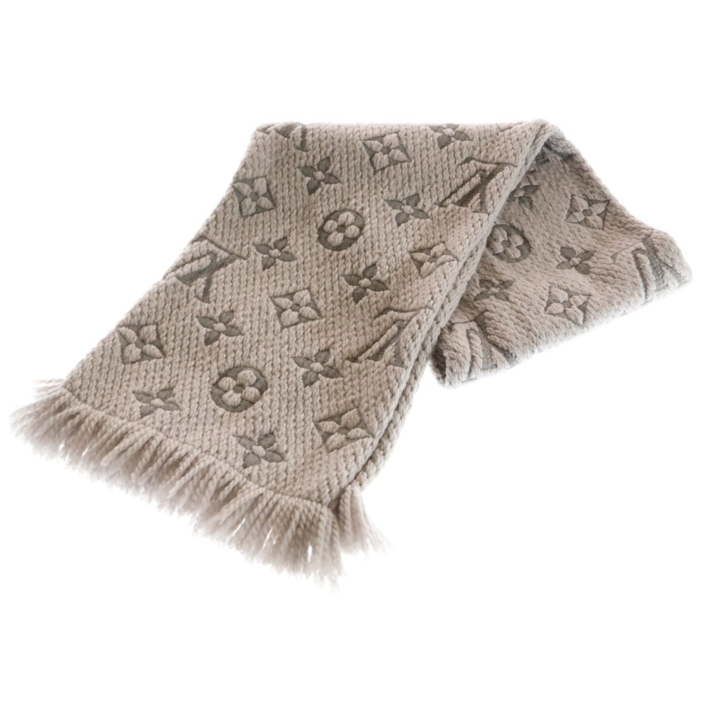 LOUIS VUITTON(ルイヴィトン) エシャルプ ロゴマニア モノグラム マフラー ウール×シルク グレー M74742