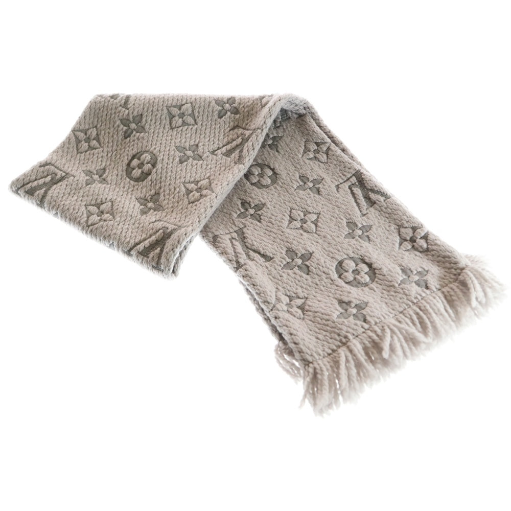 LOUIS VUITTON(ルイヴィトン) エシャルプ ロゴマニア モノグラム マフラー ウール×シルク グレー M74742