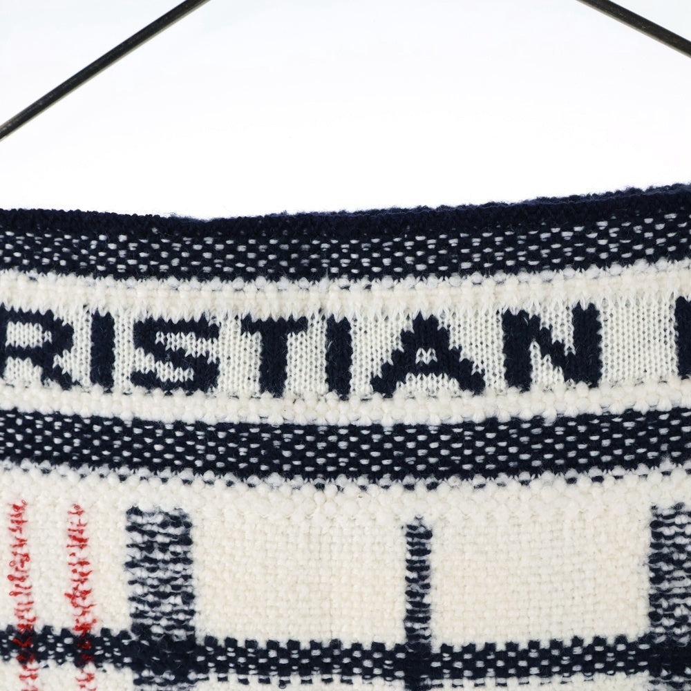 Christian Dior(クリスチャンディオール) チェック ツイードスカート ホワイト レディース 224J03AM706