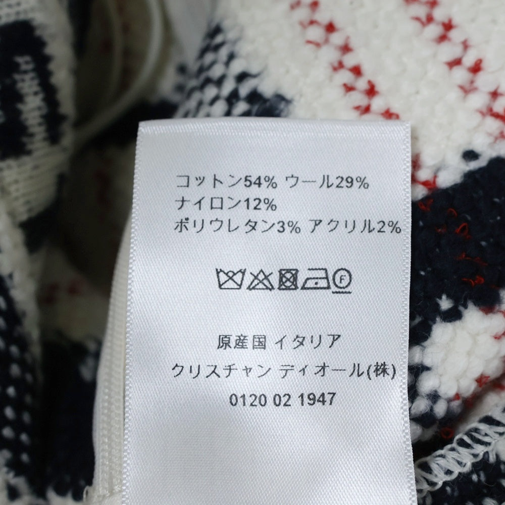 Christian Dior(クリスチャンディオール) チェック ツイードスカート ホワイト レディース 224J03AM706