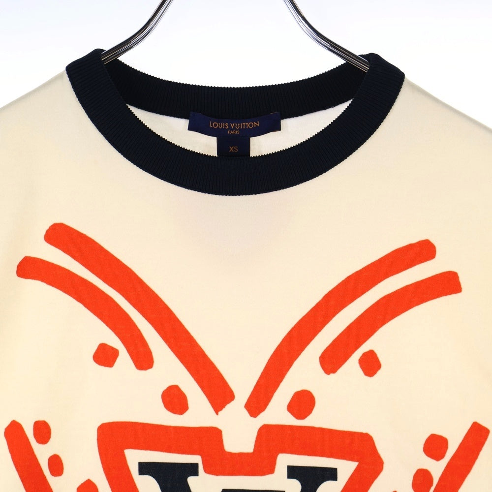 LOUIS VUITTON(ルイヴィトン) 20AW Iconic LV アイコニック LVプリント 半袖Tシャツ クリーム レディース RW202W YGC FJTS15