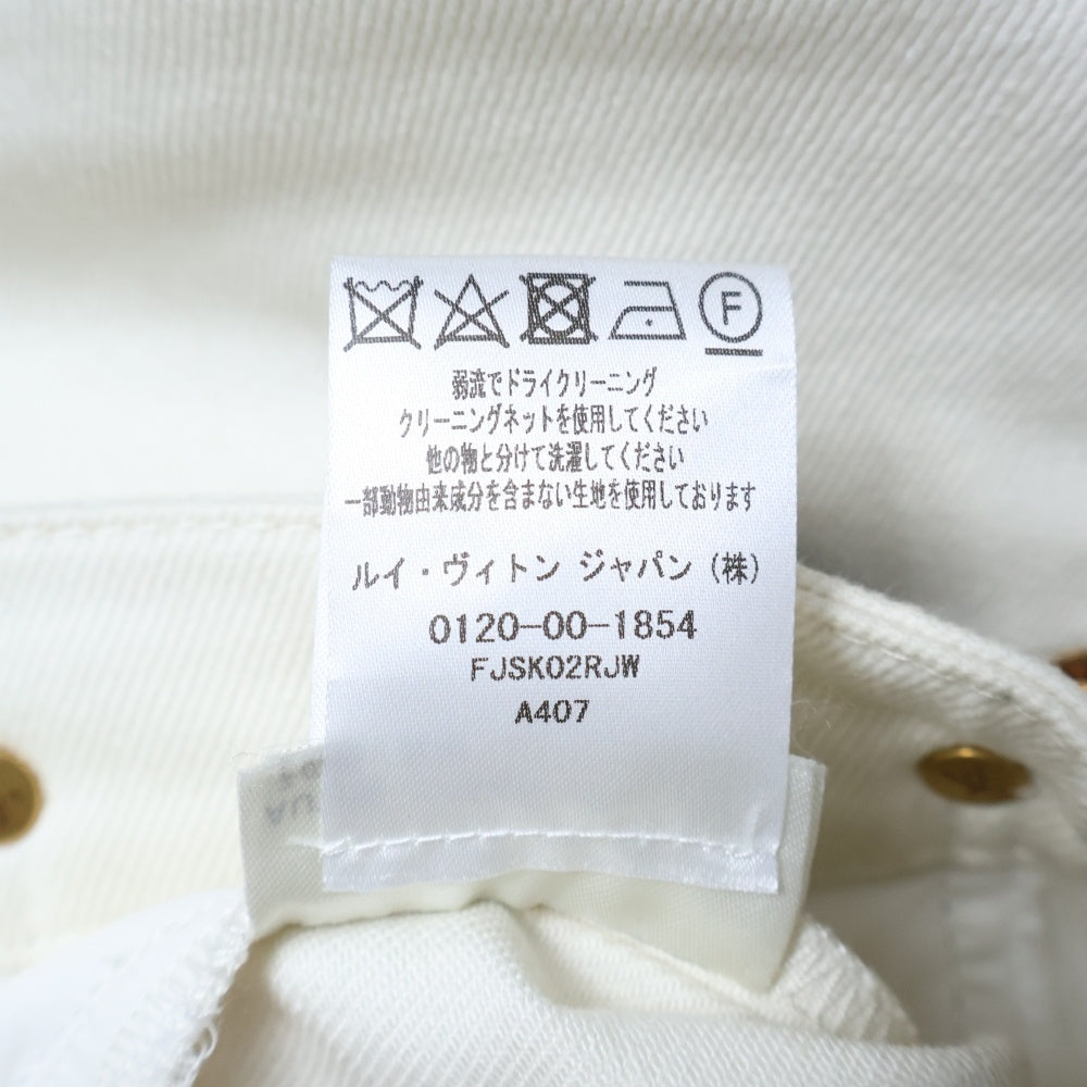 LOUIS VUITTON(ルイヴィトン) モノグラム ポケット デニムスカート レディース ホワイト FJSK02RJW