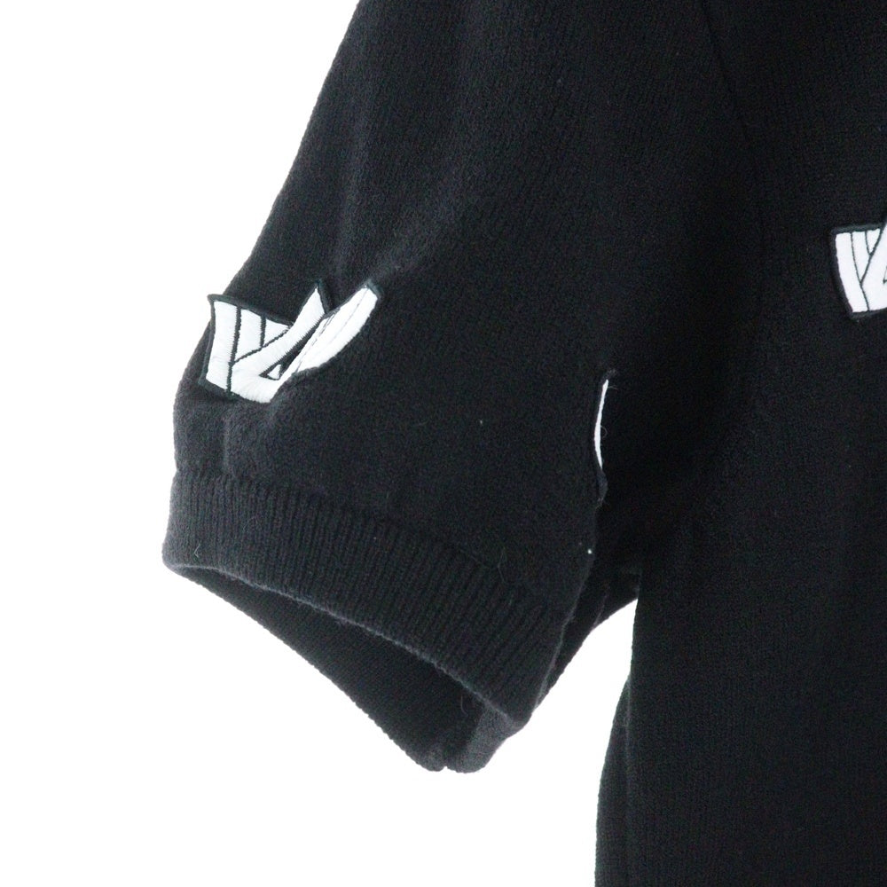 LOUIS VUITTON(ルイヴィトン) 22SS ワッペンデザイン ニット 半袖ワンピース ブラック RW221W HH4 FMKD01 レディース