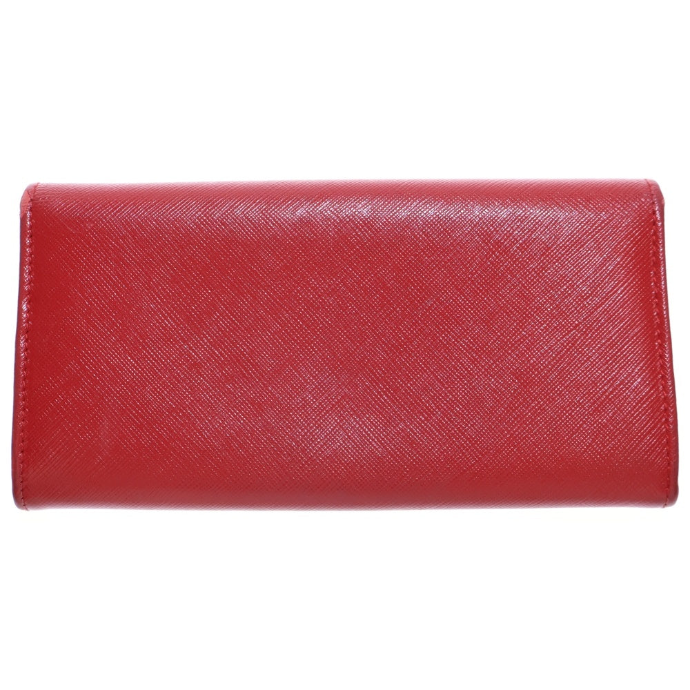 FERRAGAMO(フェラガモ) ロングウォレット 長財布 カードケース レッド ゴールド金具 レディース