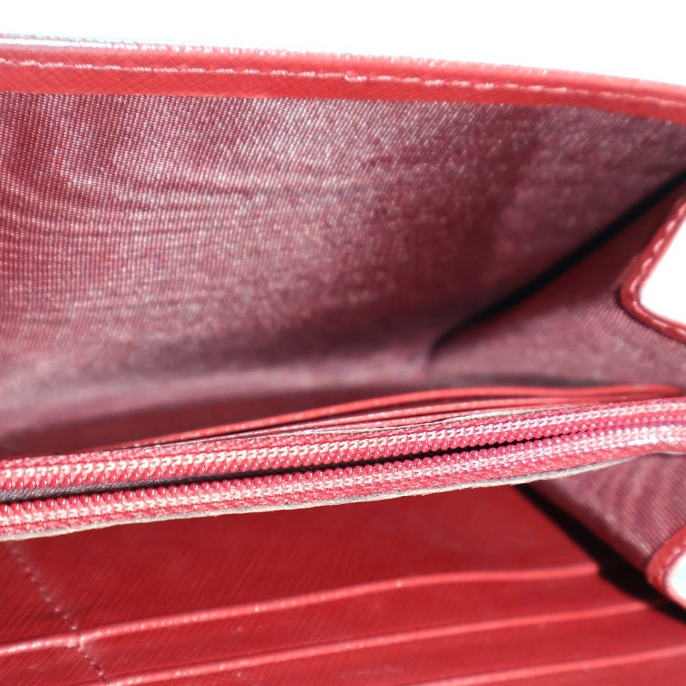 FERRAGAMO(フェラガモ) ロングウォレット 長財布 カードケース レッド ゴールド金具 レディース