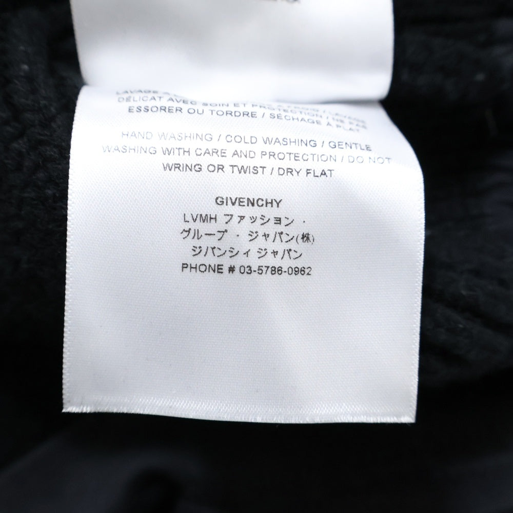 GIVENCHY(ジバンシィ) ロゴプリント スウェットパーカー フーディー ドッキング ジップアップ ウール ドライバーズニット ジャケット ブラック BM90MF4YDZ