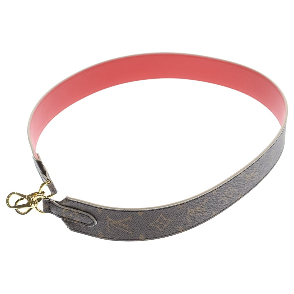 LOUIS VUITTON(ルイヴィトン) モノグラム ショルダーストラップ ブラウン×レッド PVC ゴールド金具