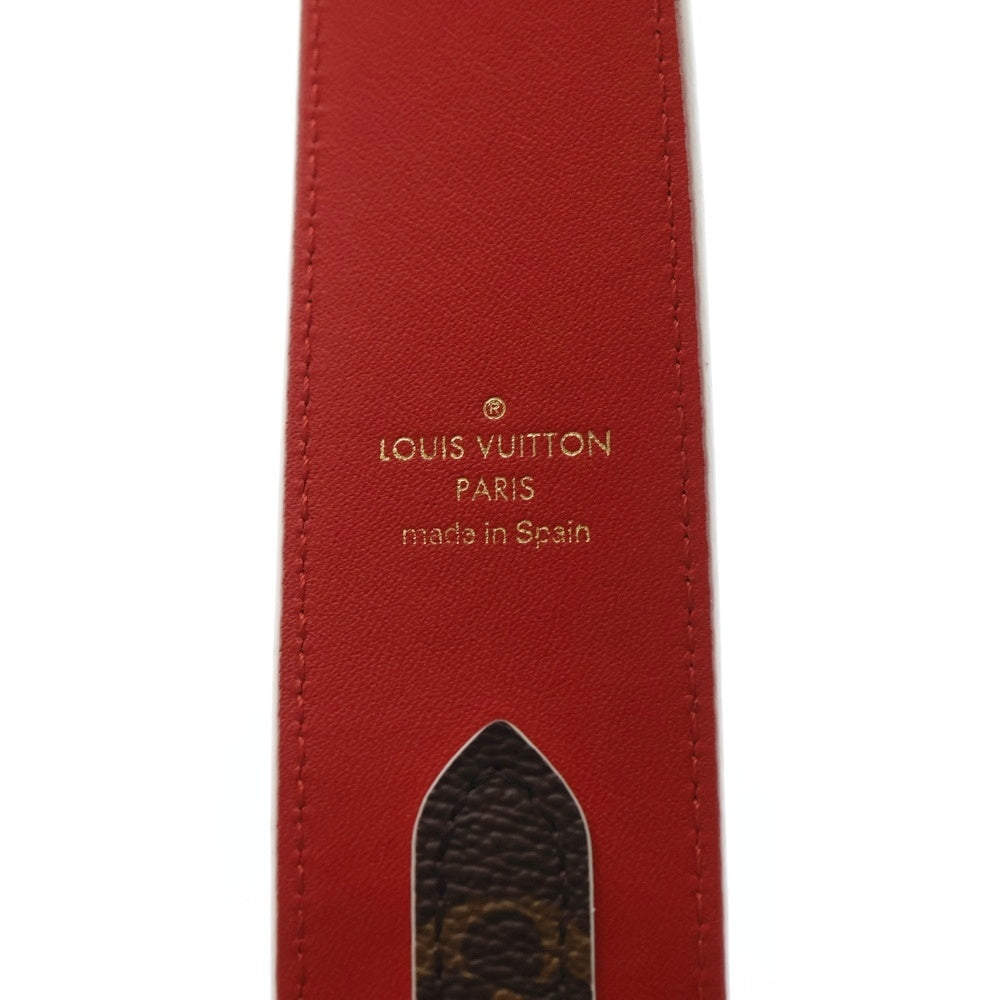 LOUIS VUITTON(ルイヴィトン) モノグラム ショルダーストラップ ブラウン×レッド PVC ゴールド金具