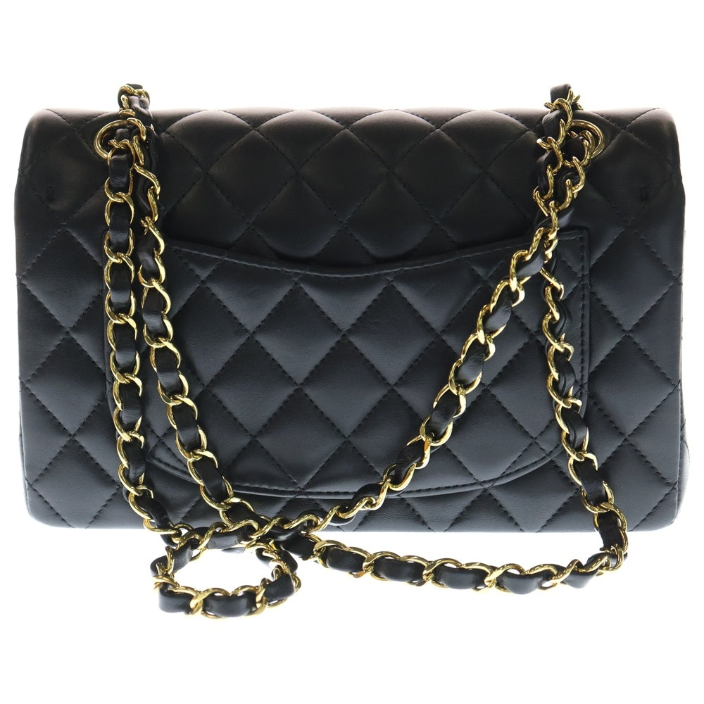 CHANEL(シャネル) マトラッセ23 ココマーク ターンロック ラムスキン レザー Wフラップ ダブルチェーン ショルダーバッグ ゴールド金具 ブラック ランダムプレート