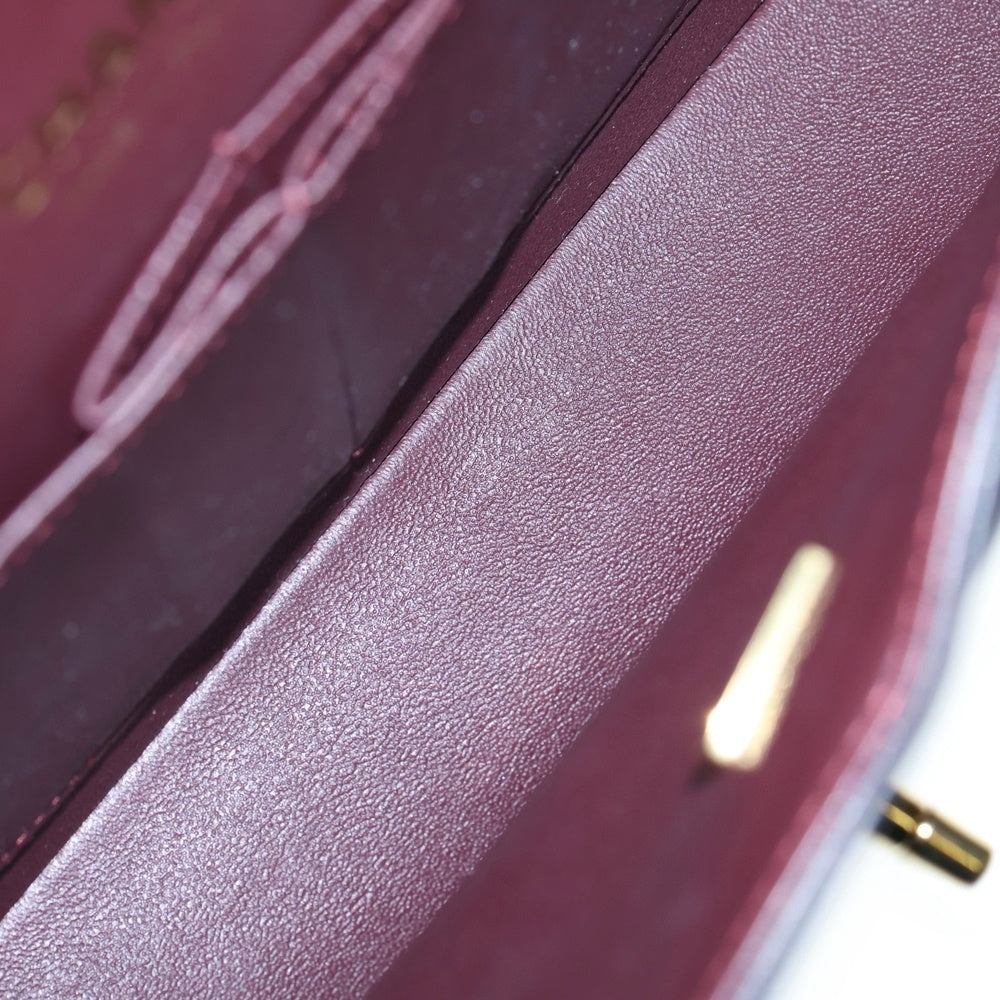 CHANEL(シャネル) マトラッセ23 ココマーク ターンロック ラムスキン レザー Wフラップ ダブルチェーン ショルダーバッグ ゴールド金具 ブラック ランダムプレート