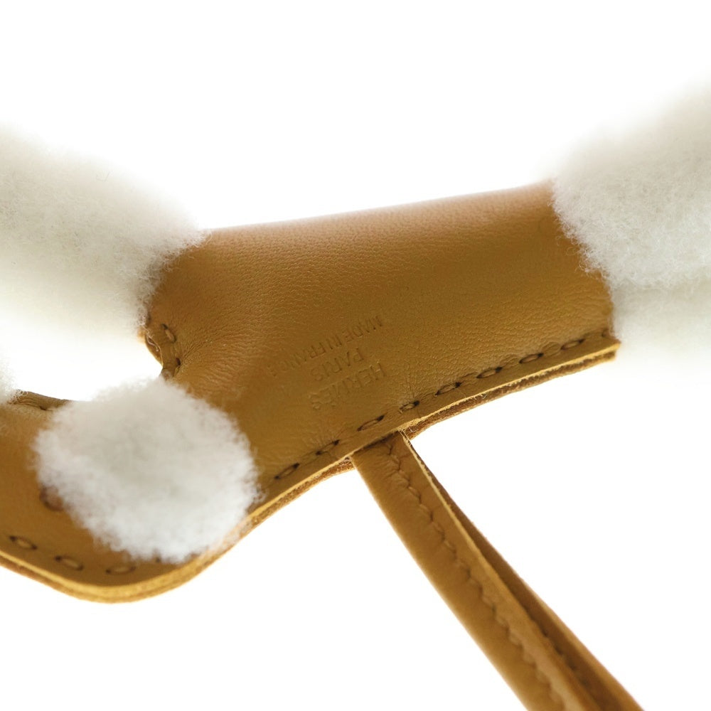 【Merc1】 HERMES ファー レザー チャーム　バディ HERMES ファー レザー チャームバディ