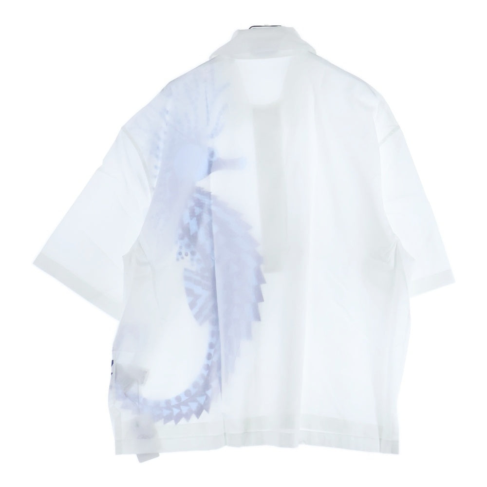 HERMES(エルメス) 23SS タツノオトシゴ柄 プリント コットン シェル