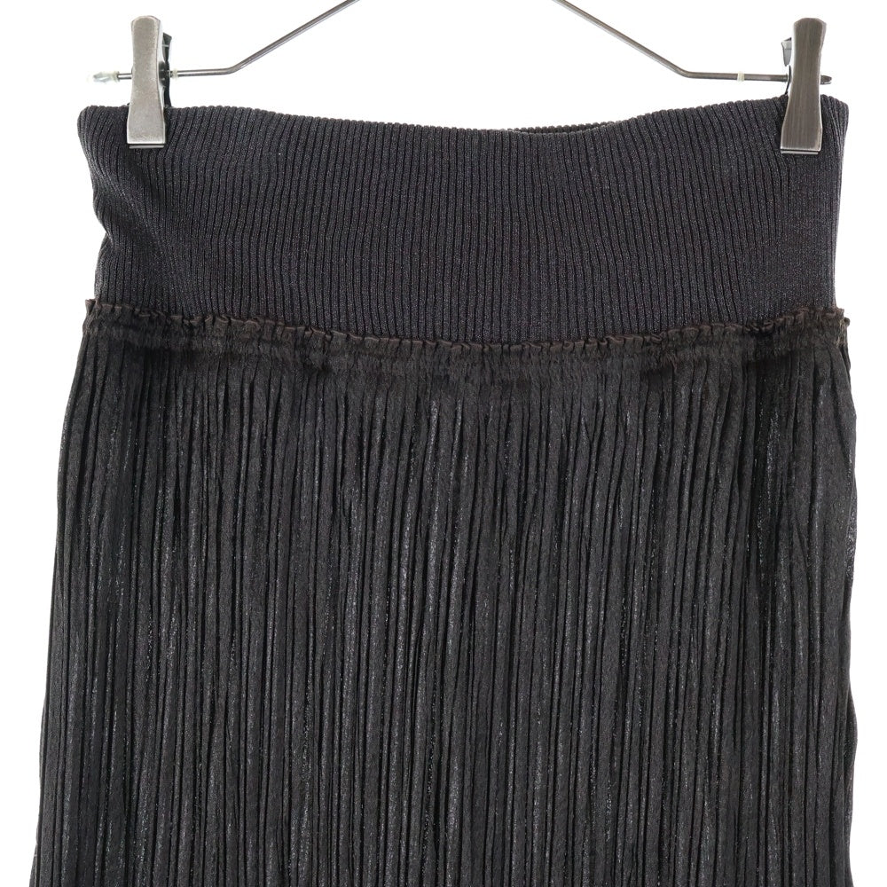 HERMES(エルメス) 23AW チェーン レザーベルト シルク混 プリーツ