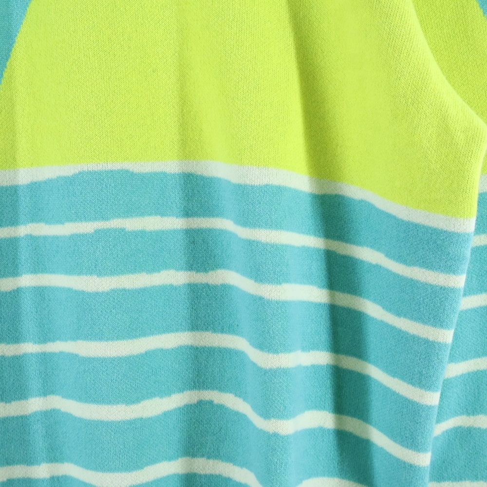 HERMES(エルメス) 23AW サンセット ジャガード モックネック プルオーバー 長袖ニット セーター ライトグリーン